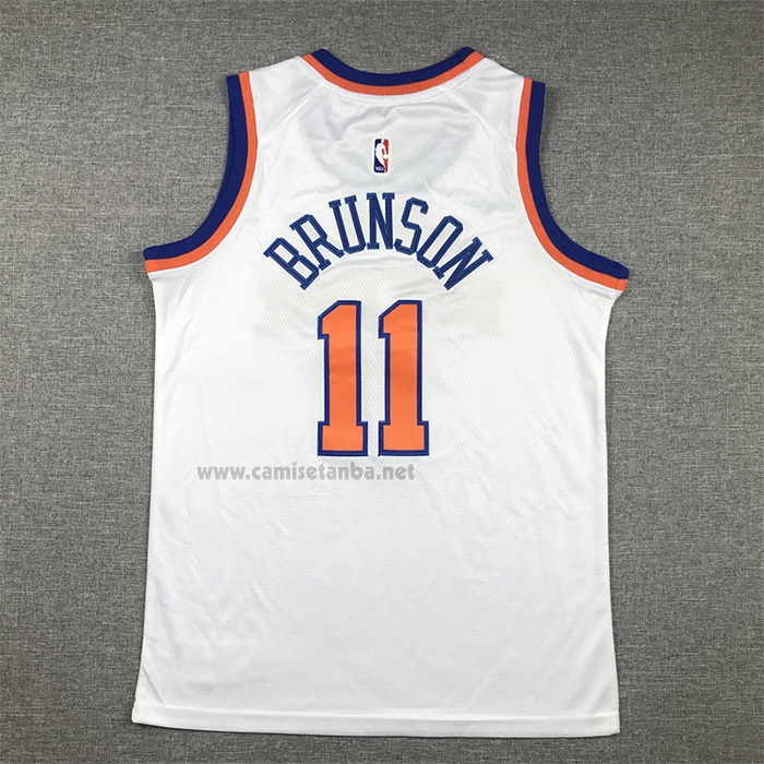 Camiseta Nino New York Knicks Jalen Brunson #11 Association 2022-23 Blanco